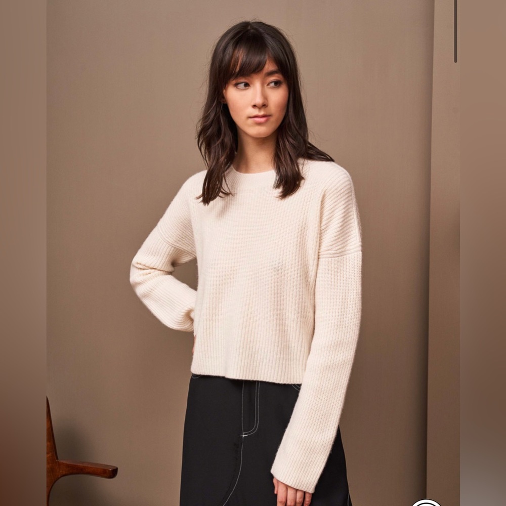 NWT La Ligne Mini Toujours Sweater Size Small Cream
